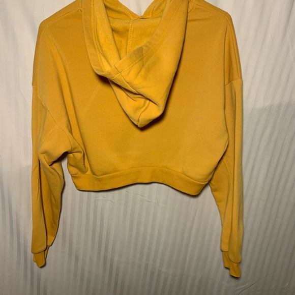 Comfy Cropped Yellow Hoodie - Picture 2 of 3